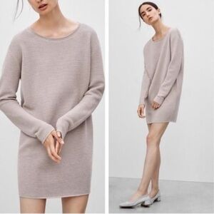 Aritzia Wilfred Campanule Silk & Cashmere Sweater Dress XS